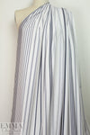 Italian varied stripe cotton blend stretch shirting