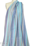 NY designer cotton/viscose striped organza - blues