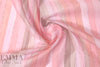NY designer cotton/viscose striped organza - coral 1 yard