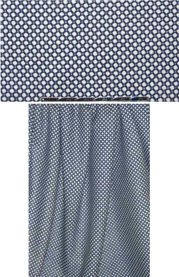 Italian navy/white graphic all-cotton suiting