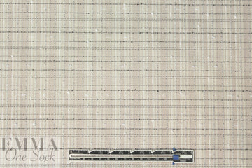 famous designer cotton nubby grid suiting - khaki .875 yds
