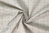 famous designer cotton nubby grid suiting - khaki 1.5 yd