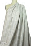 famous designer cotton nubby grid suiting - khaki 1.5 yd