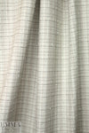 famous designer cotton nubby grid suiting - khaki