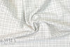 famous designer cotton nubby grid suiting - white/black