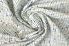 famous designer cotton nubby grid suiting - blue/yellow