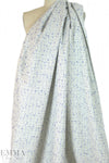 famous designer cotton nubby grid suiting - blue/yellow