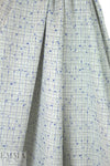 famous designer cotton nubby grid suiting - blue/yellow