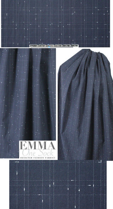 3.1 Phi11ip Lim navy/white slubbed windowpane suiting