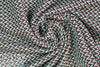 famous designer 'fairisle' cotton sweater knit - aqua/claret 1.25 yd