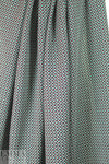 famous designer 'fairisle' cotton sweater knit - aqua/claret