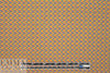 famous designer 'fairisle' cotton sweater knit - citrus/turq 1 yard