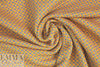 famous designer 'fairisle' cotton sweater knit - citrus/turq 1 yard