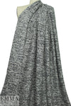 Italian salt-pepper tweedy cotton sweater knit 1.75 yd