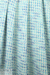 NY designer turq/cream houndstooth cotton sweater knit 1.375 yds