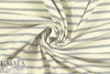 NY designer gray/natural stripe cotton sweater knit 2.125 yd