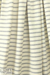 NY designer gray/natural stripe cotton sweater knit 2 yd