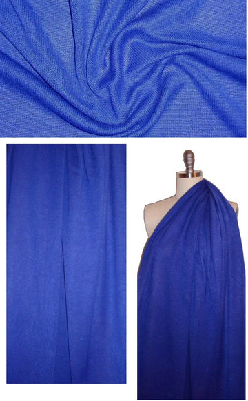 NY designer lightweight cotton sweater knit - indigo 1.5 yds