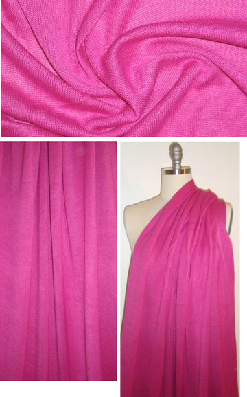 NY designer lightweight cotton sweater knit - pink 1.25 yds