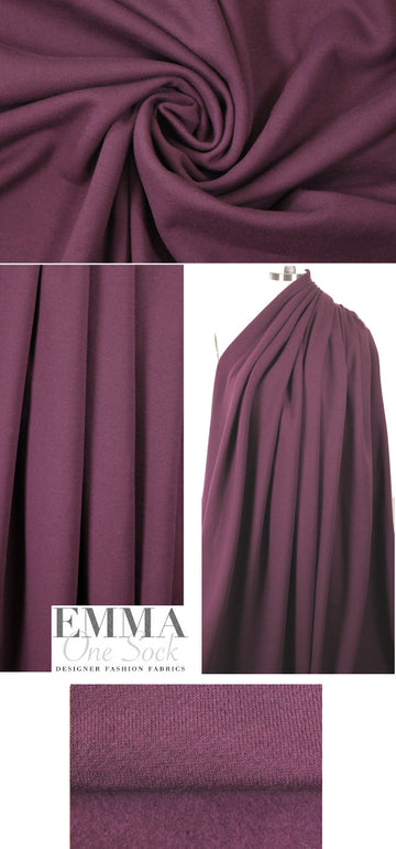 The0ry fleece-backed sweatshirt knit - plum