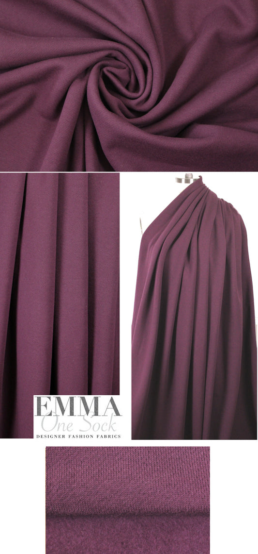 The0ry fleece-backed sweatshirt knit - plum