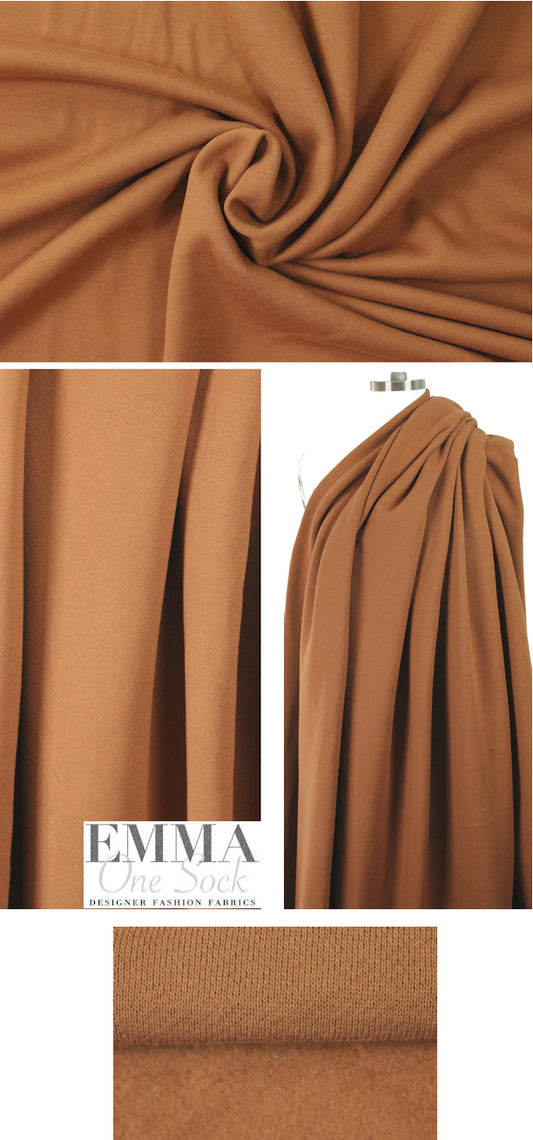 The0ry fleece-backed sweatshirt knit - terracotta