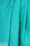 Swiss turquoise with pink cotton swiss dot