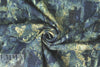 NY designer cotton blend tapestry brocade - blue abstract