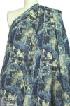 NY designer cotton blend tapestry brocade - blue abstract