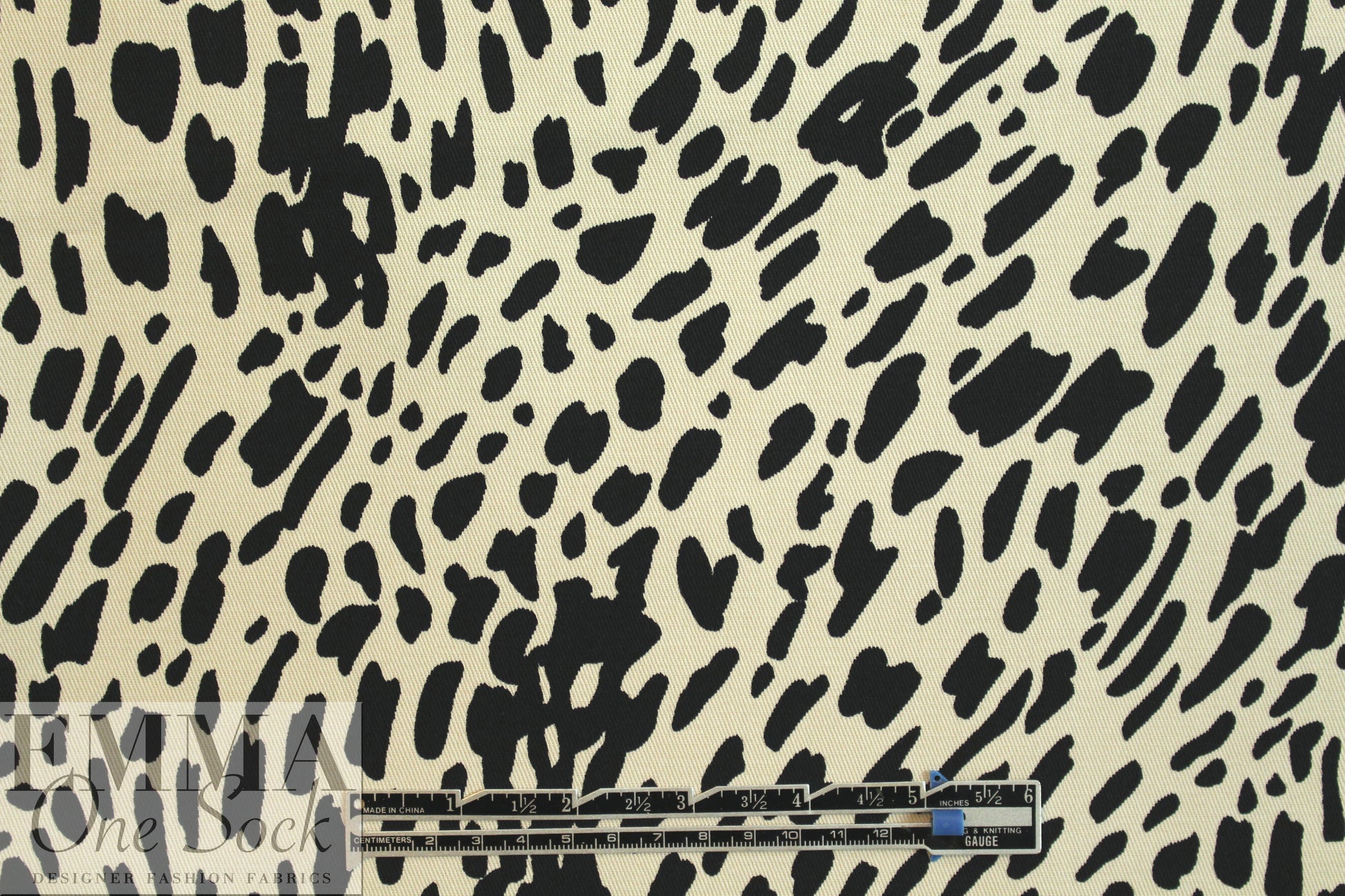 Italian stylized animal print cotton twill .625 yds