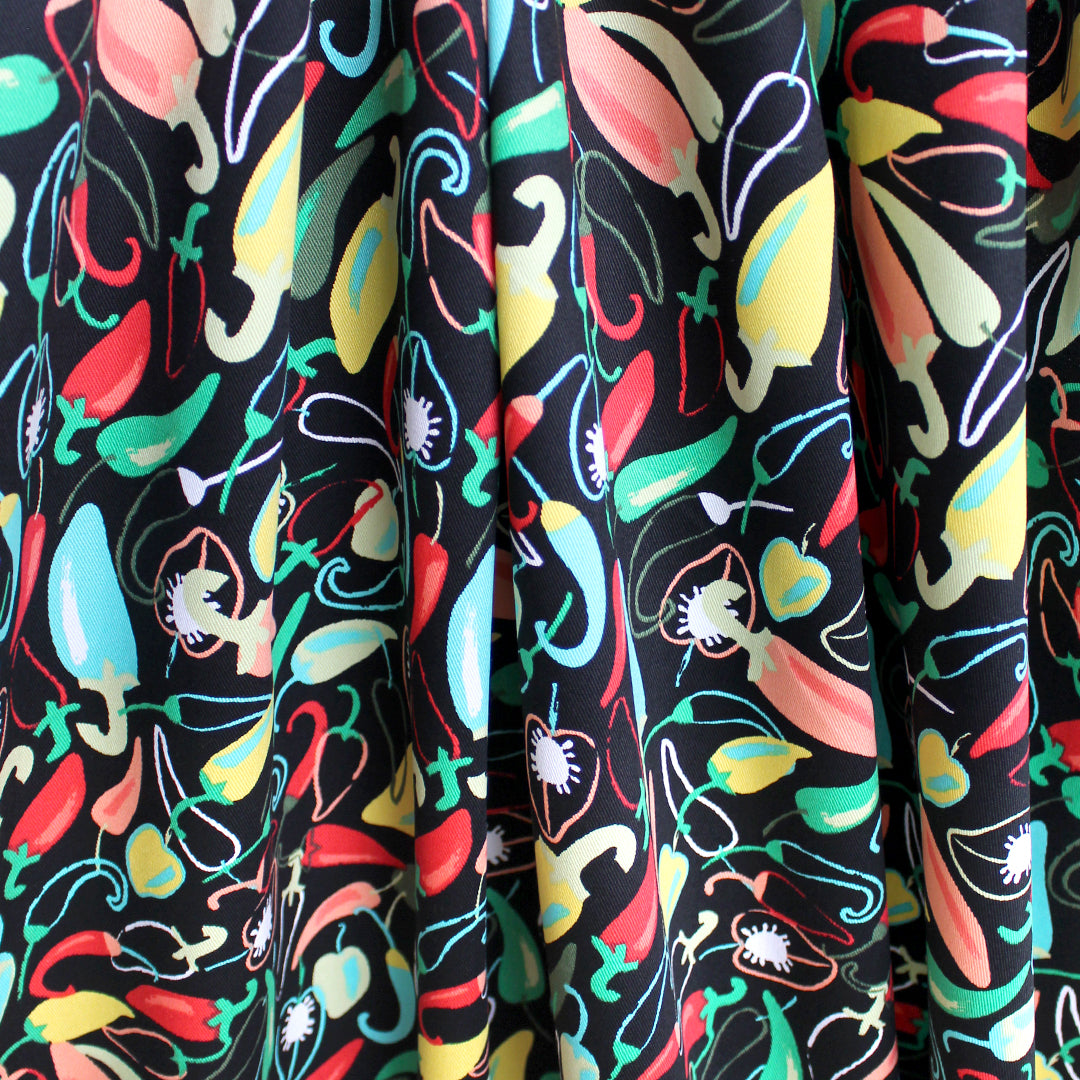 'pepper fiesta' printed cotton twill 2 yd