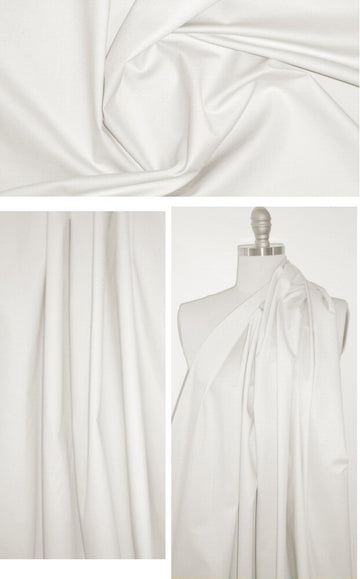 Italian cotton stretch twill - creamy white 1.625 yd
