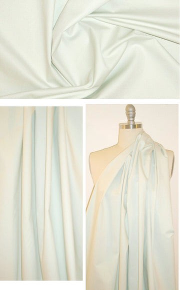 Italian cotton stretch twill - pale mint 1.66 yd