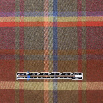 Italian super soft yarn-dye plaid cotton flannel - grenadine/chestnut .75 yds