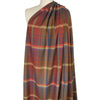 Italian super soft yarn-dye plaid cotton flannel - grenadine/chestnut .75 yds