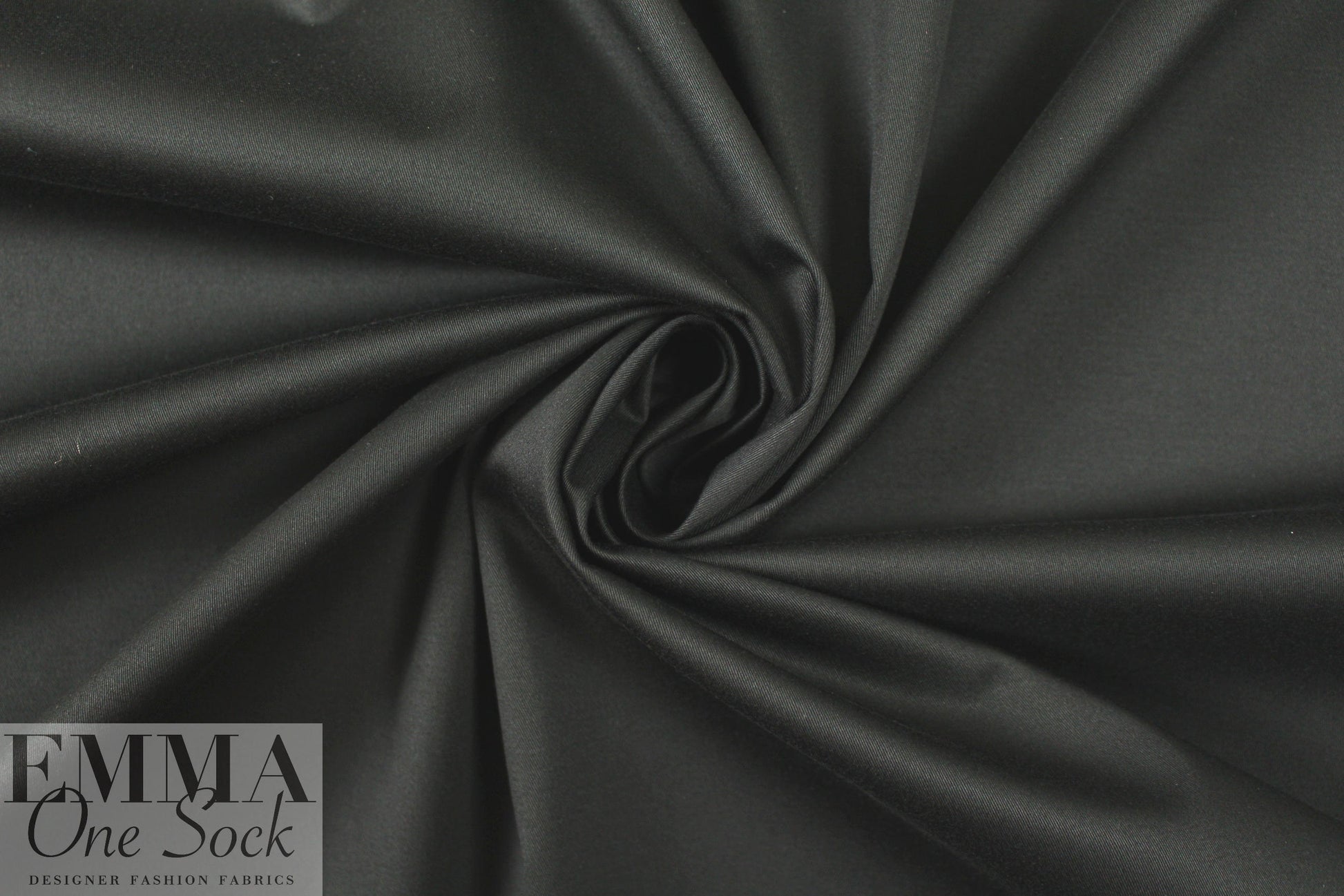 'Isabella' cotton twill stretch woven - black 2 yd