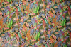 NY designer digital garden paradise cotton woven
