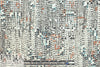 Italian pixel graphic cotton stretch twill