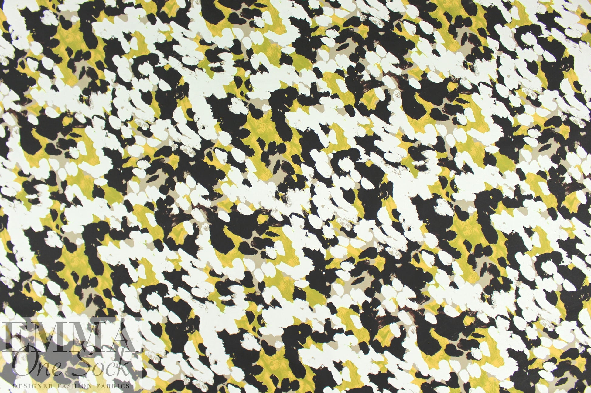 Italian 'hand-painted' paint brush abstract 'waxed' cotton