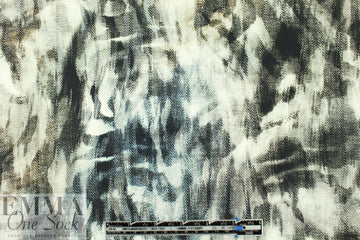 Italian layered abstract cotton stretch twill