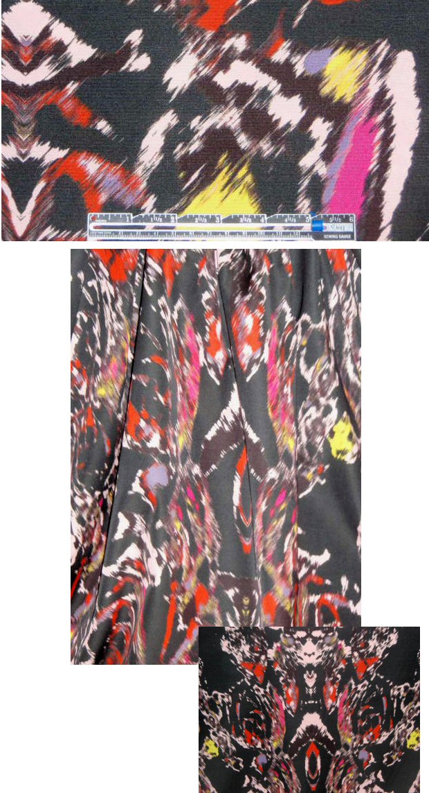 Mi11y engineered abstract print cotton faille