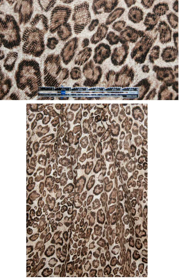 NY designer leopard print cotton stretch twill - brown 1.125 yds
