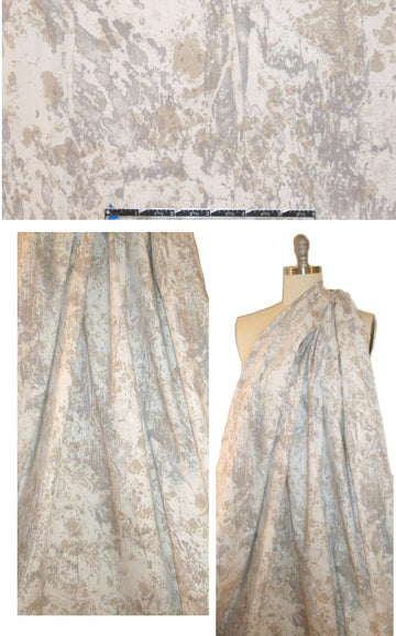 Italian taupe/gray paint splatter cotton stretch twill