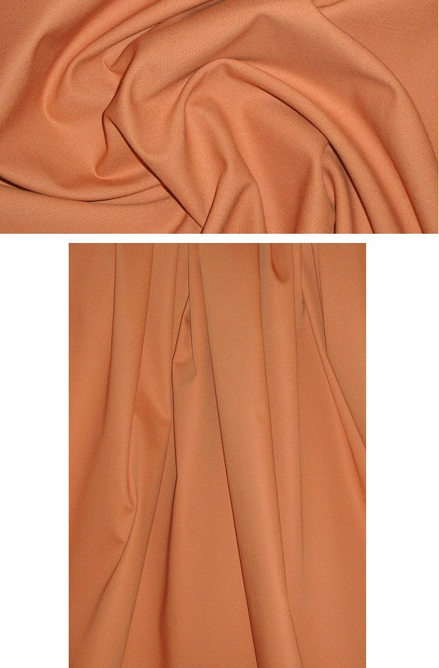 Italian terracotta cotton stretch twill