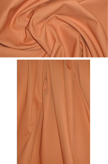 Italian terracotta cotton stretch twill