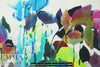 Italian painterly floral stretch cotton twill panel