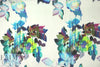 Italian painterly floral stretch cotton twill panel