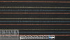 NY designer black crinkle woven with ribbon stripes 1.625 yd