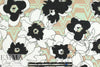French flowers and chevron graphic cotton voile 1.33 yd