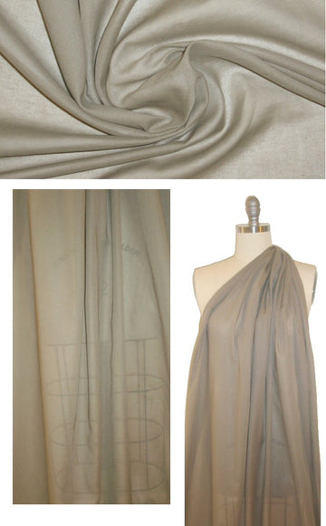 Japanese cotton voile - dark taupe 1.125 yds